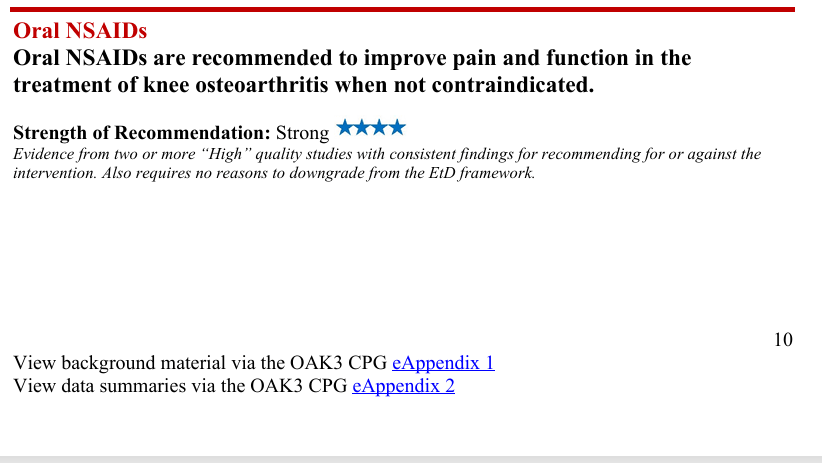 AAOS NSAID Recommendations